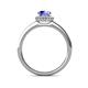 5 - Syna Signature Tanzanite and Diamond Halo Engagement Ring 