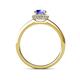 5 - Syna Signature Tanzanite and Diamond Halo Engagement Ring 