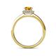 5 - Syna Signature Citrine and Diamond Halo Engagement Ring 