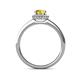 5 - Syna Signature Yellow Sapphire and Diamond Halo Engagement Ring 