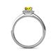 5 - Syna Signature Yellow and White Diamond Halo Engagement Ring 