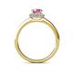 5 - Syna Signature Pink Sapphire and Diamond Halo Engagement Ring 