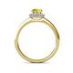 5 - Syna Signature Yellow Sapphire and Diamond Halo Engagement Ring 