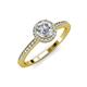 4 - Syna Signature Round Diamond Halo Engagement Ring 