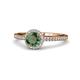 1 - Syna Signature Diamond and Lab Created Alexandrite Halo Engagement Ring 