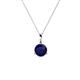 1 - Sheryl 5.00 mm Blue Sapphire Solitaire Pendant 