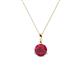 1 - Sheryl 5.00 mm Ruby Solitaire Pendant 