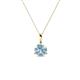 1 - Sheryl 5.00 mm Aquamarine Solitaire Pendant 