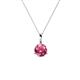 1 - Sheryl 5.00 mm Pink Tourmaline Solitaire Pendant 