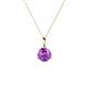1 - Sheryl 5.00 mm Amethyst Solitaire Pendant 