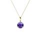 1 - Sheryl 5.00 mm Iolite Solitaire Pendant 