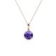 1 - Sheryl 5.00 mm Iolite Solitaire Pendant 