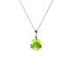 1 - Sheryl 5.00 mm Peridot Solitaire Pendant 