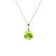1 - Sheryl 5.00 mm Peridot Solitaire Pendant 