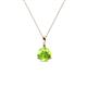 1 - Sheryl 5.00 mm Peridot Solitaire Pendant 