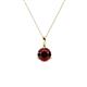 1 - Sheryl 5.00 mm Red Garnet Solitaire Pendant 