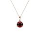 1 - Sheryl 5.00 mm Red Garnet Solitaire Pendant 