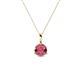 1 - Sheryl 5.00 mm Rhodolite Garnet Solitaire Pendant 