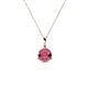 1 - Sheryl 5.00 mm Rhodolite Garnet Solitaire Pendant 