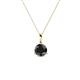 1 - Sheryl 5.00 mm Black Diamond Solitaire Pendant 