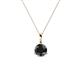 1 - Sheryl 5.00 mm Black Diamond Solitaire Pendant 