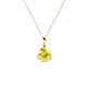 1 - Sheryl 5.00 mm Yellow Sapphire Solitaire Pendant 