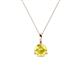1 - Sheryl 5.00 mm Yellow Sapphire Solitaire Pendant 