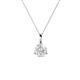 1 - Sheryl 5.00 mm White Sapphire Solitaire Pendant 