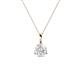 1 - Sheryl 5.00 mm White Sapphire Solitaire Pendant 