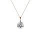 1 - Sheryl 5.00 mm Lab Grown Diamond Solitaire Pendant 