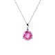 1 - Sheryl 5.80 mm Pink Sapphire Solitaire Pendant 