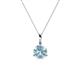 1 - Sheryl 5.80 mm Aquamarine Solitaire Pendant 