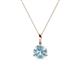 1 - Sheryl 5.80 mm Aquamarine Solitaire Pendant 