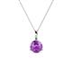 1 - Sheryl 5.80 mm Amethyst Solitaire Pendant 
