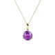 1 - Sheryl 5.80 mm Amethyst Solitaire Pendant 