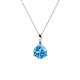 1 - Sheryl 5.80 mm Blue Topaz Solitaire Pendant 