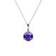 1 - Sheryl 5.80 mm Iolite Solitaire Pendant 