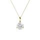 1 - Sheryl 5.80 mm White Sapphire Solitaire Pendant 
