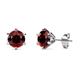 1 - Kenna Red Garnet (6.5mm) Martini Solitaire Stud Earrings 