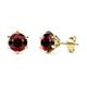 1 - Kenna Red Garnet (6.5mm) Martini Solitaire Stud Earrings 