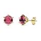 1 - Kenna Rhodolite Garnet (6.5mm) Martini Solitaire Stud Earrings 