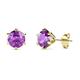 1 - Kenna Amethyst (6.5mm) Martini Solitaire Stud Earrings 