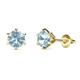 1 - Kenna Aquamarine (6.5mm) Martini Solitaire Stud Earrings 