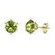 1 - Kenna Peridot (6.5mm) Martini Solitaire Stud Earrings 