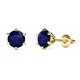 1 - Kenna Blue Sapphire (6mm) Martini Solitaire Stud Earrings 