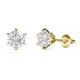 1 - Kenna White Sapphire (6mm) Martini Solitaire Stud Earrings 