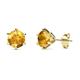 1 - Kenna Citrine (6.5mm) Martini Solitaire Stud Earrings 