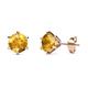 1 - Kenna Citrine (6.5mm) Martini Solitaire Stud Earrings 