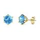 1 - Kenna Blue Topaz (6.5mm) Martini Solitaire Stud Earrings 