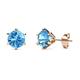 1 - Kenna Blue Topaz (6.5mm) Martini Solitaire Stud Earrings 